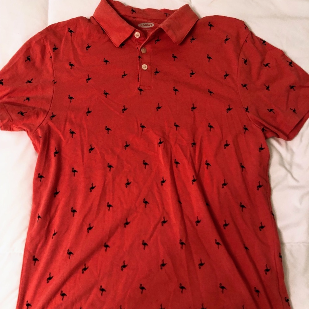 Coral Flamingo Polo Shirt